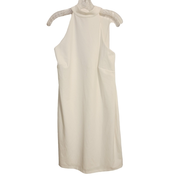 Teeze Me | Women's White Trendy Plus Size Halter Sheath Dress (Size 16/17) - Picture 2 of 10